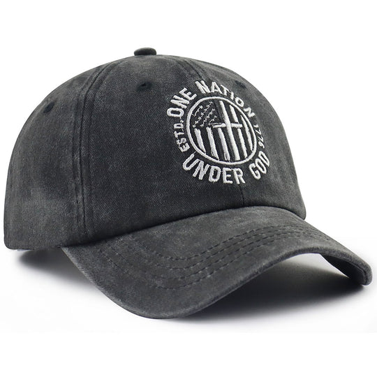 2-Pack One Nation Under God Adjustable Baseball Caps for Men &amp; Women