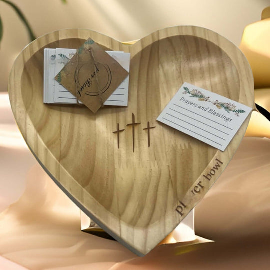 Heart-shaped Wooden Prayer Bowl