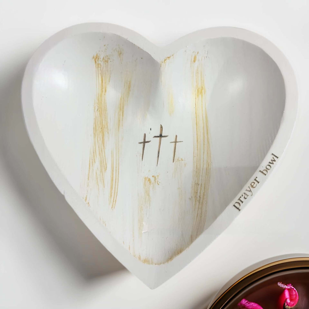 Heart-shaped Wooden Prayer Bowl
