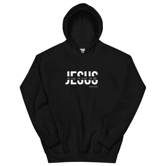 Black hoodie with &