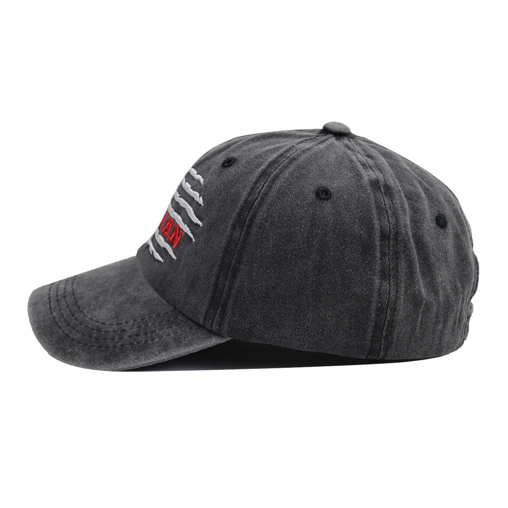 USA Patriotic Veteran Hat | Embroidered American Flag Baseball Cap