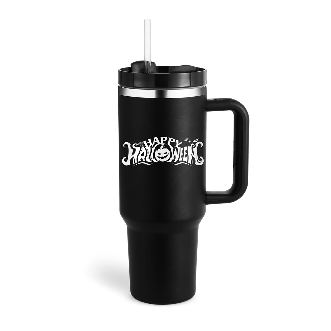 40 Oz Tumbler Insulated, Stainless Steel Spill Proof With Handle, Straw, and Lid