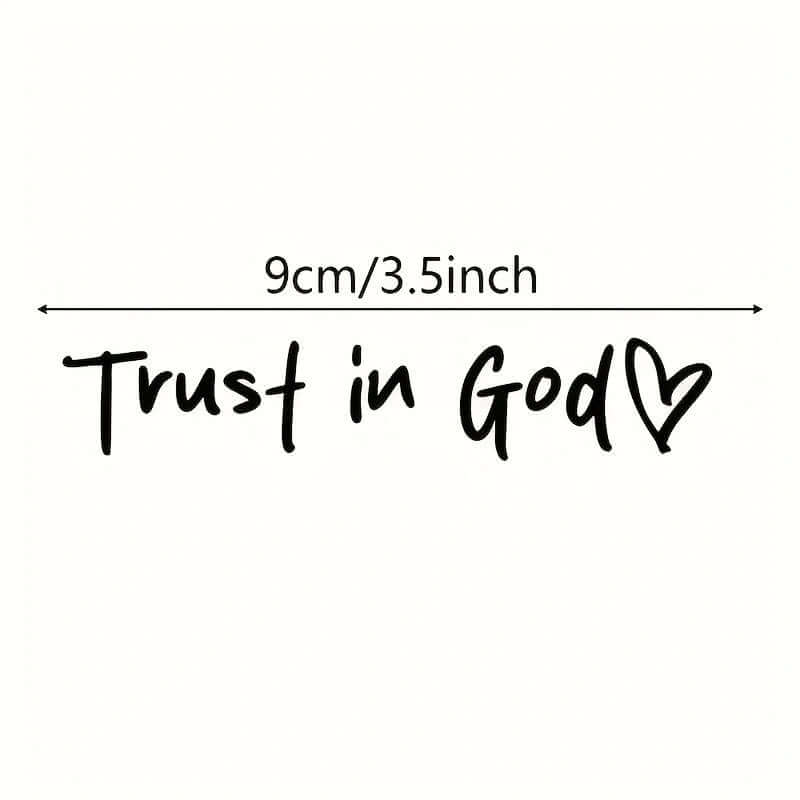 Elegant Trust in God Car Decal for Faithful Expression