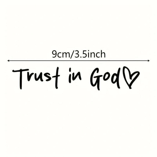 Elegant Trust in God Car Decal for Faithful Expression