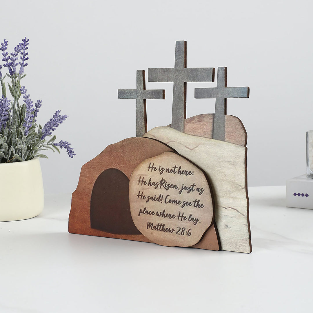 Easter Resurrection Cross Decoration religious Easter centerpiece