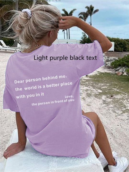 Dear Person Behind Me Crew Neck T-Shirt