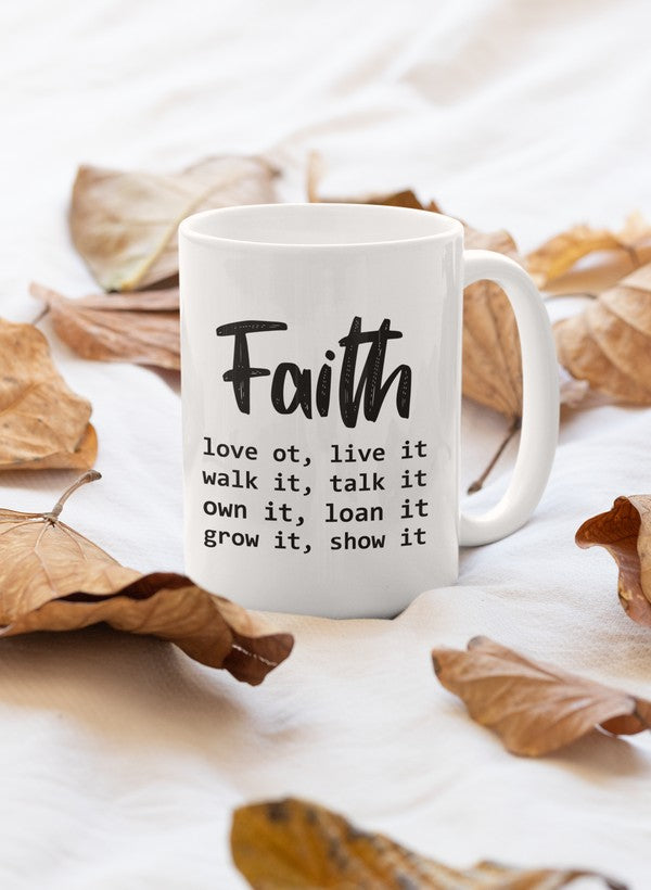 Christian Faith Mug inspirational Bible message coffee cup Christian Faith Mug ceramic coffee mug with faith design Christian Faith Mug inspirational Christian drinkware Christian Faith Mug religious coffee cup gift Christian Faith Mug faith based coffee mug